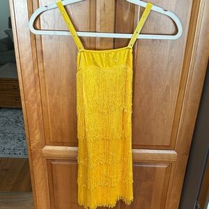 Art Stone yellow dance costume with fringe
